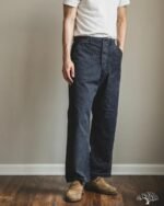 Orslow fatigue pants black front